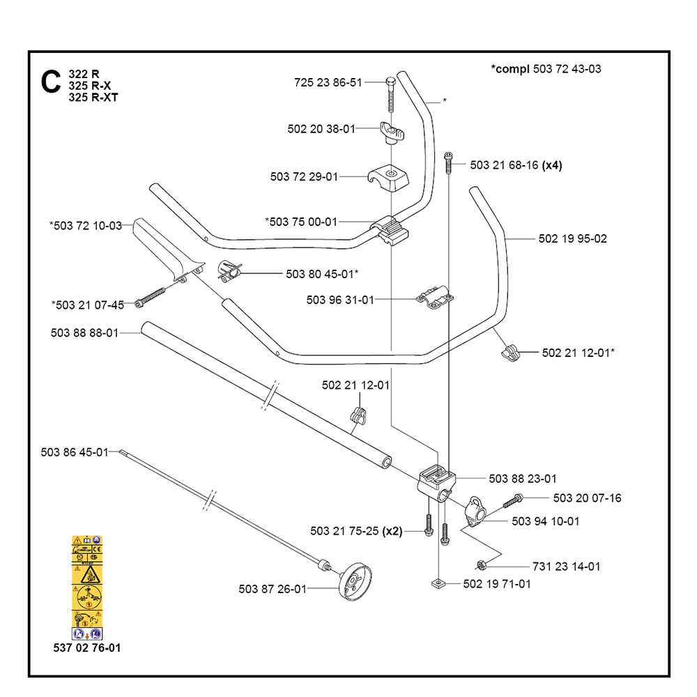Buy Husqvarna 322 R-(I0000092) Replacement Tool Parts | Husqvarna 322 R